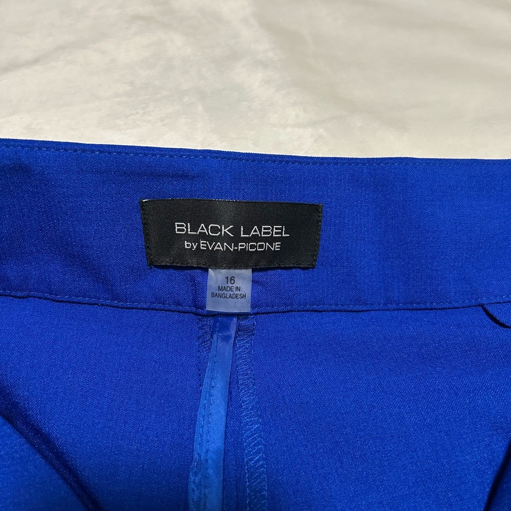 Evan Picone Black Label Vibrant Blue Skirt